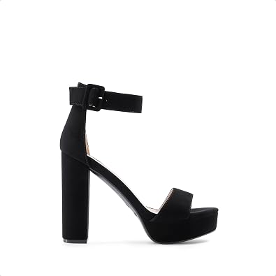 DREAM PAIRS Women's Platform Heel Sandals, Open Toe Ankle Strap Heel Fashion Wedding Party Dress Sandals Shoes