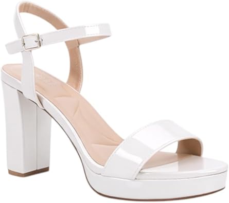 Berness Women Open Toe Ankle Strap Platform Chunky High Heeled Sandals