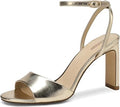 Women's Chunky Block Heels Open Toe Ankle Strap 3.74 Inch Heeled Sandals