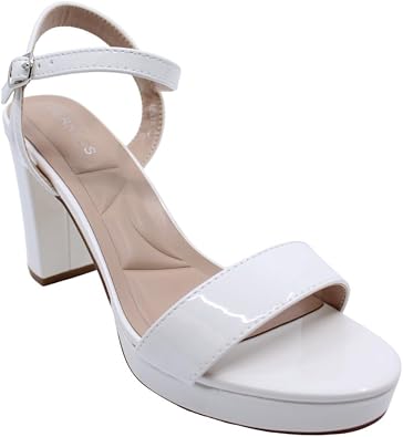 Berness Women Open Toe Ankle Strap Platform Chunky High Heeled Sandals